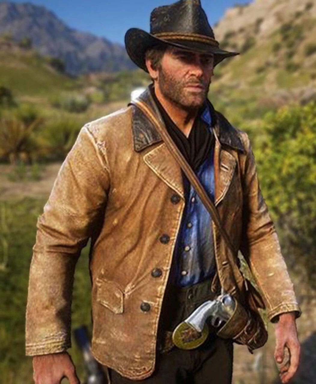 Arthur Morgan Gunslinger Brown Real Leather Jacket Arthur Morgan Gunslinger Brown Real Leather Jacket